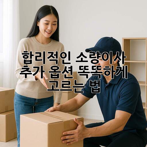 합리적인 소량이사, 추가 옵션 똑똑하게 고르는 법 📦💰