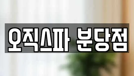 오직스파 분당점