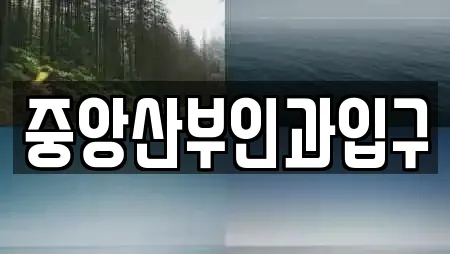 중앙산부인과입구