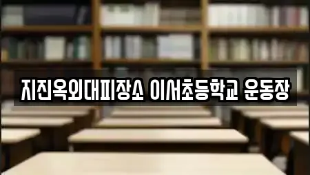 지진옥외대피장소 이서초등학교 운동장