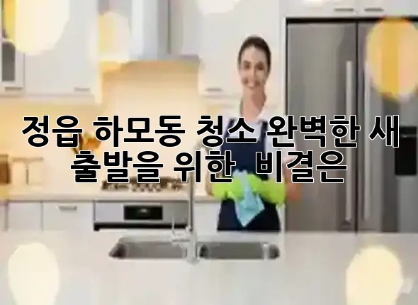 정읍 하모동 청소, 완벽한 새 출발을 위한 ✨ 비결은?