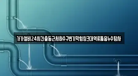 가가설비24시간출동근처하수구변기막힘싱크대역류뚫음누수탐사