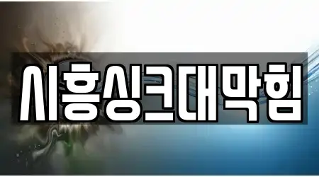 시흥싱크대막힘