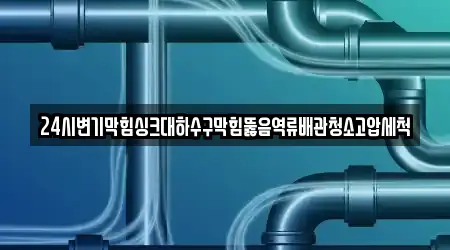 24시변기막힘싱크대하수구막힘뚫음역류배관청소고압세척
