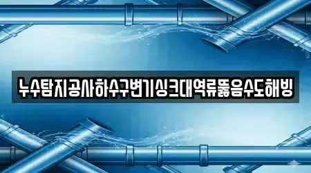 누수탐지공사하수구변기싱크대역류뚫음수도해빙