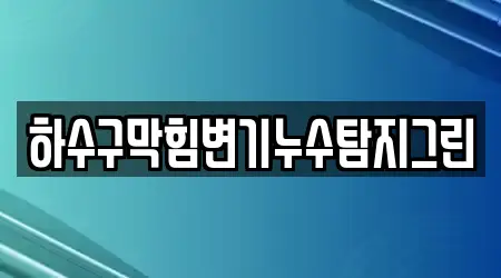 하수구막힘변기누수탐지그린