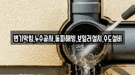 변기막힘,누수공사,동파해빙,보일러설치,수도설비