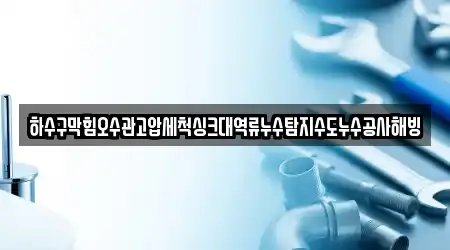 하수구막힘오수관고압세척싱크대역류누수탐지수도누수공사해빙