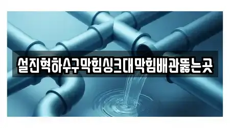 설진혁하수구막힘싱크대막힘배관뚫는곳
