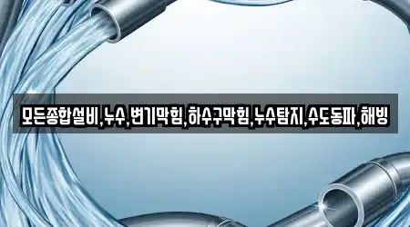 모든종합설비,누수,변기막힘,하수구막힘,누수탐지,수도동파,해빙