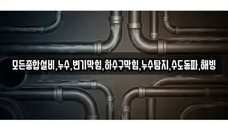 모든종합설비,누수,변기막힘,하수구막힘,누수탐지,수도동파,해빙