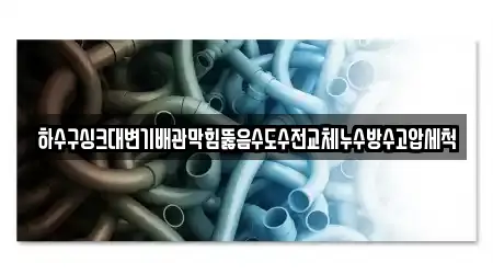 하수구싱크대변기배관막힘뚫음수도수전교체누수방수고압세척