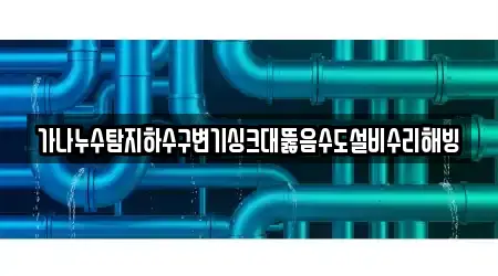 가나누수탐지하수구변기싱크대뚫음수도설비수리해빙