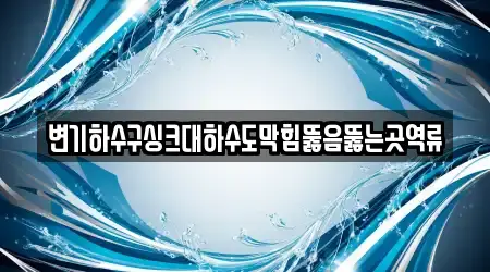 변기하수구싱크대하수도막힘뚫음뚫는곳역류