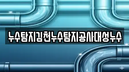 누수탐지김천누수탐지공사대성누수