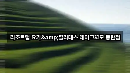 리조트랩 요가&필라테스 레이크꼬모 동탄점