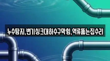 누수탐지,변기싱크대하수구막힘,역류뚫는집수리