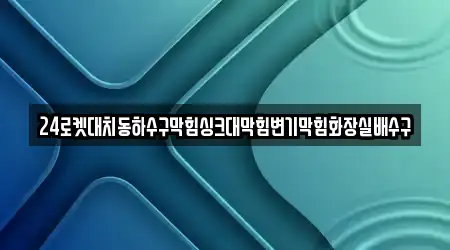 24로켓대치동하수구막힘싱크대막힘변기막힘화장실배수구