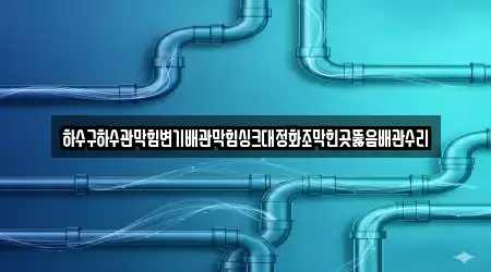 하수구하수관막힘변기배관막힘싱크대정화조막힌곳뚫음배관수리