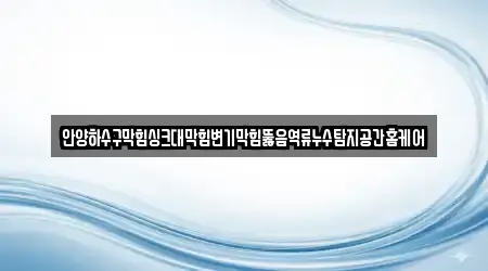 안양하수구막힘싱크대막힘변기막힘뚫음역류누수탐지공간홈케어