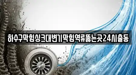 하수구막힘싱크대변기막힘역류뚫는곳24시출동