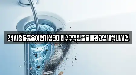 24시출동뚫음이변기싱크대하수구막힘뚫음배관고압세척내시경