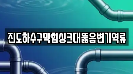 진도하수구막힘싱크대뚫음변기역류