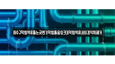 하수구막힘역류뚫는곳변기막힘뚫음싱크대막힘역류내시경악취제거