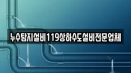 누수탐지설비119상하수도설비전문업체