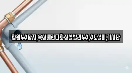 창원누수탐지,옥상베란다화장실빌라누수,수도설비,기사단