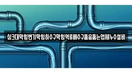 싱크대막힘변기막힘하수구막힘역류배수구뚫음뚫는업체누수설비