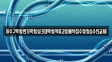 하수구막힘변기막힘싱크대막힘역류고압세척집수정청소수전교체