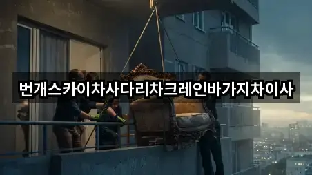 번개스카이차사다리차크레인바가지차이사