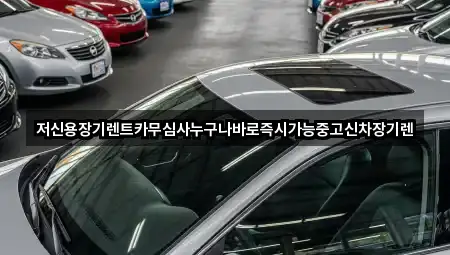 저신용장기렌트카무심사누구나바로즉시가능중고신차장기렌