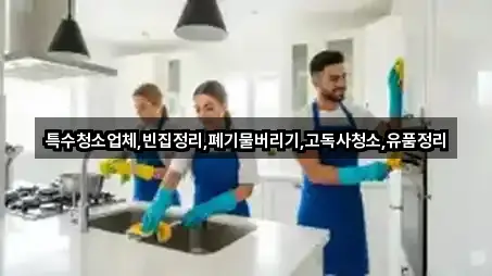 특수청소업체,빈집정리,폐기물버리기,고독사청소,유품정리