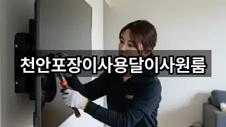 천안포장이사용달이사원룸