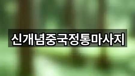 신개념중국정통마사지