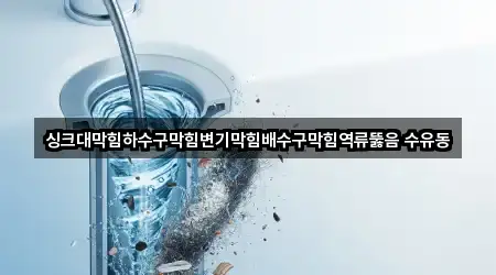 싱크대막힘하수구막힘변기막힘배수구막힘역류뚫음 수유동