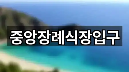 중앙장례식장입구