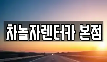 경기도 성남시 분당구 구미동 렌트카 전문 차놀자렌터카 본점