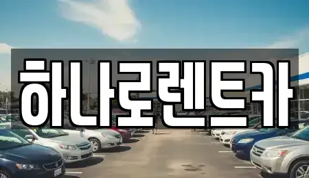 경기도 수원시 영통구 렌트카 전문 하나로렌트카