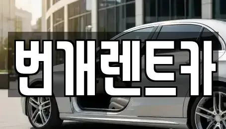 경기도 의왕시 오전동 장기렌트카 전문 번개렌트카