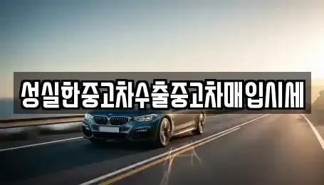 경기도 의왕시 오전동 중고차매매 전문 성실한중고차수출중고차매입시세
