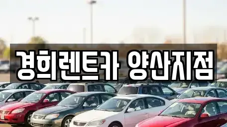 경남 양산시 명동 렌트카 전문 경희렌트카 양산지점