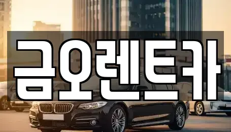 대구 중구 포정동 단기렌트카 전문 금오렌트카