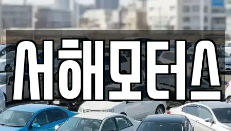 대전 유성구 용계동 중고차매매 전문 서해모터스
