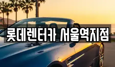 서울 용산구 청파동2가 렌트카 전문 롯데렌터카 서울역지점