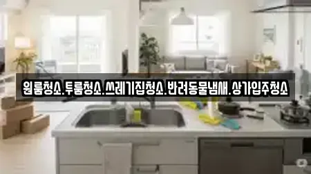 원룸청소.투룸청소.쓰레기집청소.반려동물냄새.상가입주청소