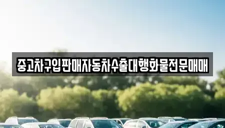 인천 중구 항동4가 중고차 전문 중고차구입판매자동차수출대행화물전문매매
