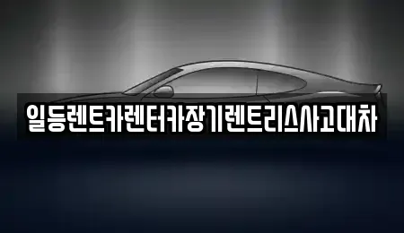 인천광역시 중구 신포동 렌트카 전문 일등렌트카렌터카장기렌트리스사고대차